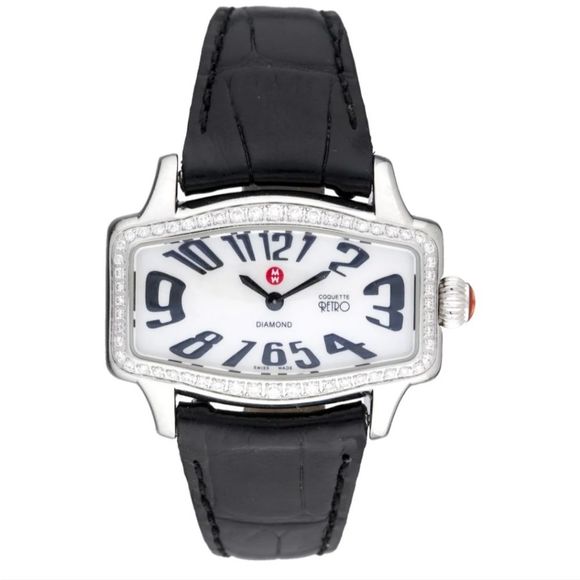 Michele Diamond Watch rare Mother of pearl face Like New - Picture 1 of 5